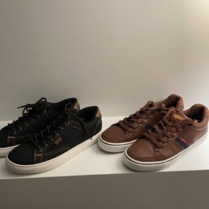 2 pairs of Levi’s leather shoes